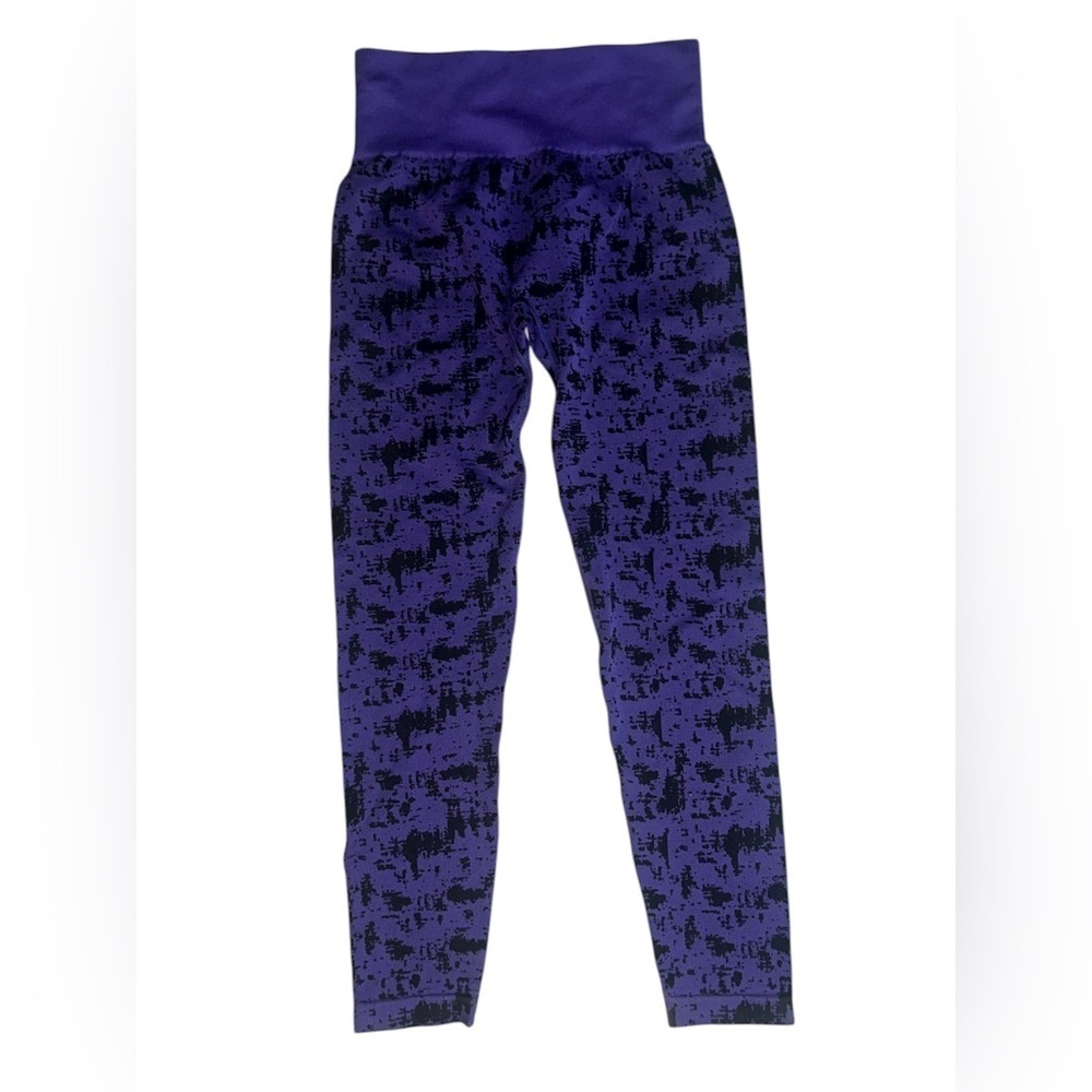 NEW Z By Zella Purple Abstract Print High Waist Leggings